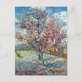 Roze platte structuur Van Gogh Fine Art Briefkaart