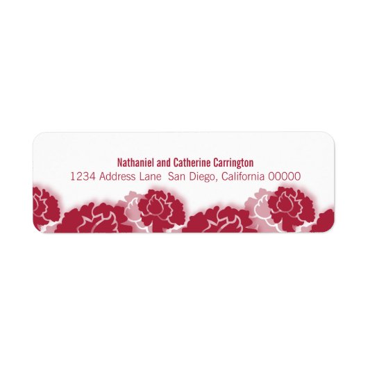 Roze plattegrond Decadence Return Address Labels (Voorkant)
