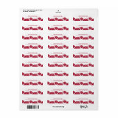 Roze plattegrond Decadence Return Address Labels (Full Sheet)