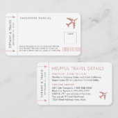 Roze plattegrond instapkaart Kaart escorte Plaatskaartje (Voorkant / Achterkant)