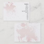 Roze platter - Chubby Visitekaartje (Voorkant / Achterkant)