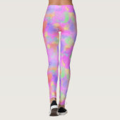 Roze platter Paint Artist Kijk kleurig pasta Leggings (Achterkant)