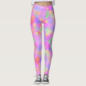 Roze platter Paint Artist Kijk kleurig pasta Leggings (Voorkant)