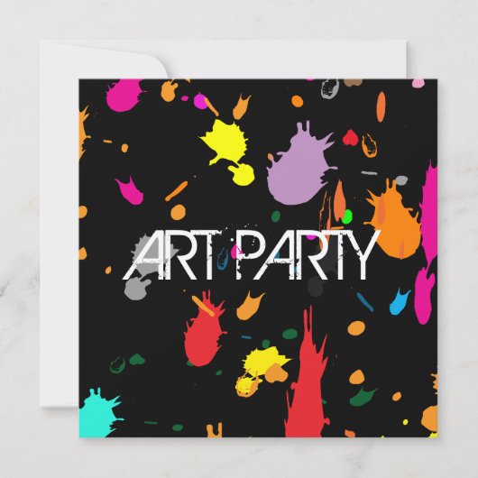 Roze platter-uitnodiging kaart (Voorkant)