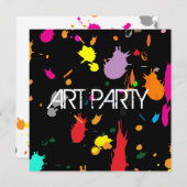 Roze platter-uitnodiging kaart (Voorkant / Achterkant)