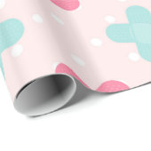 Roze pleisters Medisch Cadeaupapier (Rol Hoek)