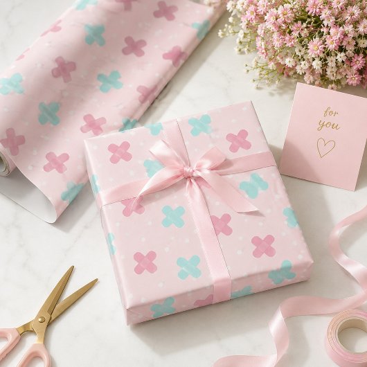 Roze pleisters Medisch Cadeaupapier