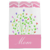 Roze pleistertas voor cadeautjes voor moeders medium cadeauzakje (Achterkant)