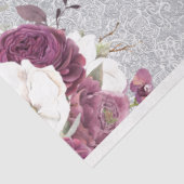 Roze & Plum Bloemen Kant Weefsel Papier (Detail)