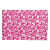 Roze Plum Blossom Chiyogami Patroon Kussenslopen (Achterkant-Links)