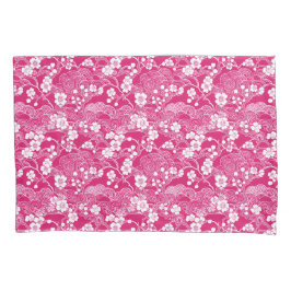 Roze Plum Blossom Chiyogami Patroon Kussenslopen