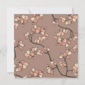 Roze Plum/Peach Blossoms Elegant Verlovingsfeest Kaart (Achterkant)