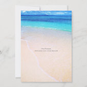 Roze Plumeria Beach Bestemming Bruiloft © Kaart (Achterkant)