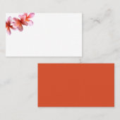 Roze Plumeria Blank-witte plaatskaarten Plaatskaartje (Voorkant / Achterkant)