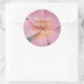 Roze Plumeria Bloem Boekplaat Stickers Sjabloon (Tas)