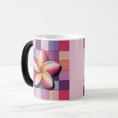 Roze Plumeria Bloem Morphing Mok (Voorkant links)
