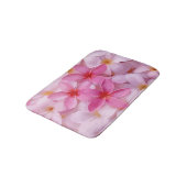 Roze Plumeria Bloem Patroon Badmat (Gekanteld)