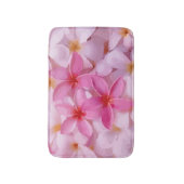 Roze Plumeria Bloem Patroon Badmat (Voorkant Verticaal)