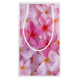 Roze Plumeria Bloem Patroon Klein Cadeauzakje
