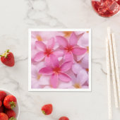 Roze Plumeria Bloem Patroon Servetten (Insitu)