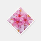 Roze Plumeria Bloem Patroon Servetten (Hoek)