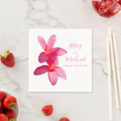 Roze Plumeria Bloemen, Tropisch, Bruiloft Bloemen, Servet (Insitu)
