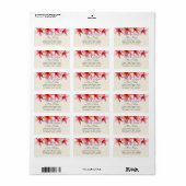 Roze Plumeria brede retouradreslabels Etiket (Full Sheet)