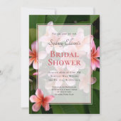 Roze Plumeria Bridal Shower Kaart (Voorkant)