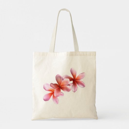Roze Plumeria Bridesmaid Persoonlijke Canvas tas (Achterkant)