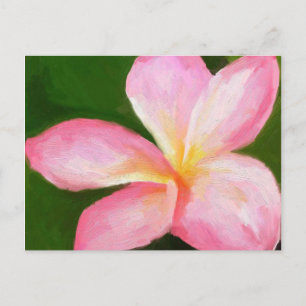 roze plumeria briefkaart
