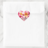 Roze Plumeria Bruiloft Dank u Sticker (Tas)