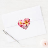 Roze Plumeria Bruiloft Dank u Sticker (Envelop)