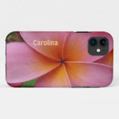 Roze Plumeria Flower Personalized iphone 5 Hoesje (Achterkant (horizontaal))
