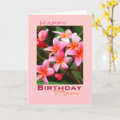 Roze Plumeria Flowers, Birthday Kaart (Gele Bloem)