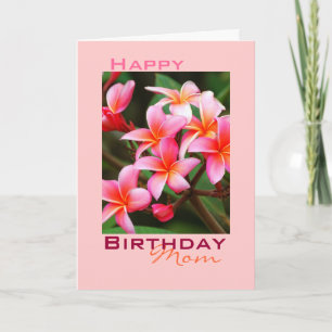 Roze Plumeria Flowers, Birthday Kaart