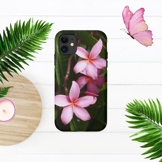 Roze Plumeria Flowers Case-Mate iPhone Case