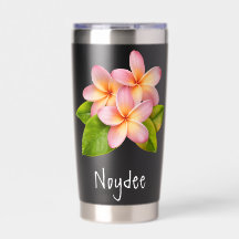 Roze Plumeria Frangipane, jouw naam, bloemig
