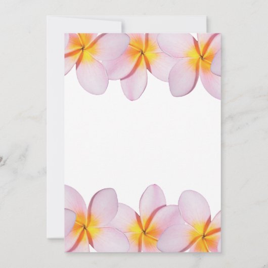 Roze Plumeria Frangipani bruiloft bewaart de datum Save The Date (Achterkant)