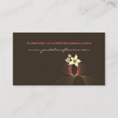 Roze Plumeria Frangipani Flower Chic Ikebana Zen Visitekaartje (Achterkant)