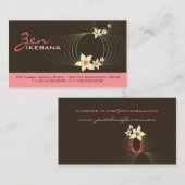 Roze Plumeria Frangipani Flower Chic Ikebana Zen Visitekaartje (Voorkant / Achterkant)