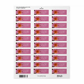 Roze Plumeria Frangipani Flower Tropical Address Etiket (Full Sheet)