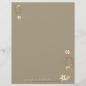 Roze Plumeria Frangipani Flowers Chic Ikebana Zen Briefhoofd Ontwerp (Voorkant)