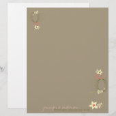 Roze Plumeria Frangipani Flowers Chic Ikebana Zen Briefhoofd Ontwerp (Voorkant / Achterkant)