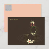 Roze Plumeria Frangipani Flowers Chic Ikebana Zen Briefkaart (Voorkant / Achterkant)