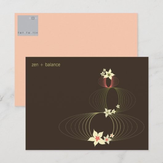 Roze Plumeria Frangipani Flowers Chic Ikebana Zen Briefkaart (Voorkant / Achterkant)