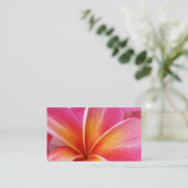 Roze Plumeria Frangipani Hawaii Flower Hawaiian Visitekaartje (Staand voorkant)
