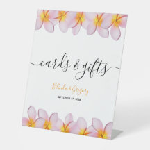 Roze Plumeria Frangipani Wedding Cards & Gifts