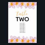 Roze Plumeria Frangipani Wedding Guest Names Kaart<br><div class="desc">Dit ontwerp is voorzien van roze frangipani/plumeria bloemen. Een tropisch ontwerp dat elegant is omhuld met roze frangipani-bloemen. Deze populaire tropische Hawaiiaanse bloemen zijn ideaal voor een elegante strandbruiloft. Tropisch het aantalontwerp van de trouwlijst met moderne elementen. Er zijn ook huwelijksuitnodigingen en andere kantoorbenodigdheden beschikbaar. Pas het aantal aan en...</div>