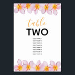 Roze Plumeria Frangipani Wedding Guest Names Kaart<br><div class="desc">Dit ontwerp is voorzien van roze frangipani/plumeria bloemen. Een tropisch ontwerp dat elegant is omhuld met roze frangipani-bloemen. Deze populaire tropische Hawaiiaanse bloemen zijn ideaal voor een elegante strandbruiloft. Tropisch het aantalontwerp van de trouwlijst met moderne elementen. Er zijn ook huwelijksuitnodigingen en andere kantoorbenodigdheden beschikbaar. Pas het aantal aan en...</div>