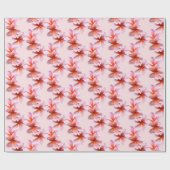 Roze Plumeria Hawaiian Frangipani Cadeaupapier (Vlak)